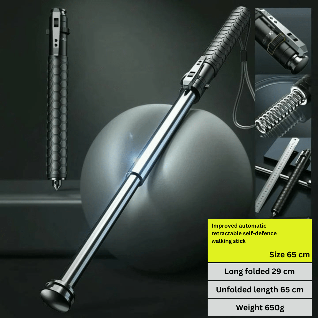 Adjustable Hiking Stick | Automatic Pop-Up & Anti-Slip Handle | Lightweight Compact for Travel