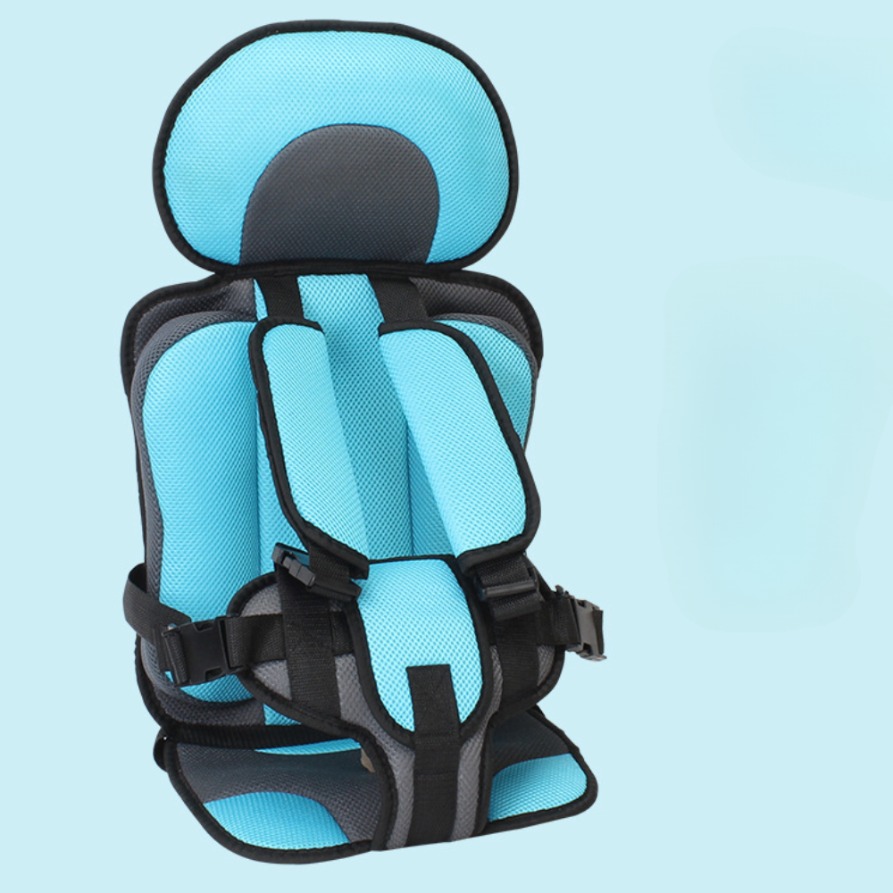 Child Booster Car Seat | Slim Portable Travel | Polyester Cotton Cover | Up to 132 lb