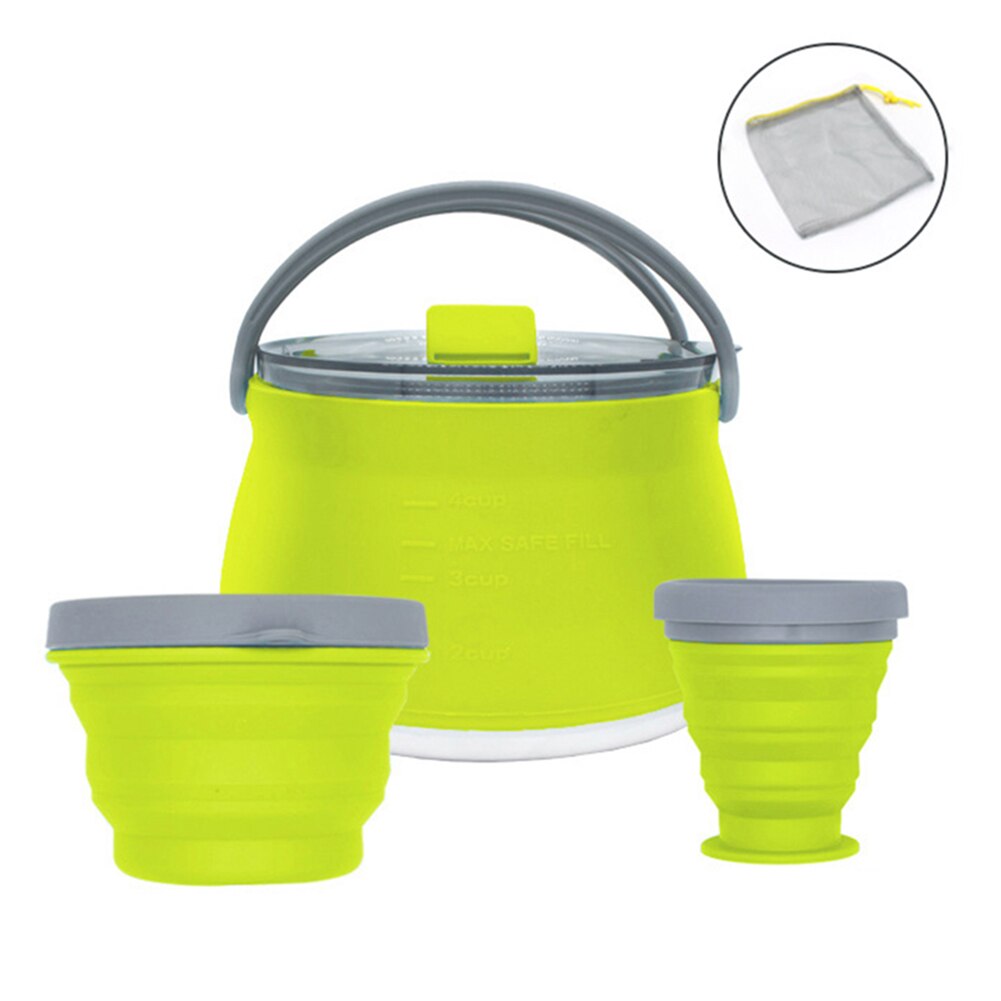 Collapsible Camping Kettle | Multifunctional Boil & Cook | Stainless Steel, 1L Capacity