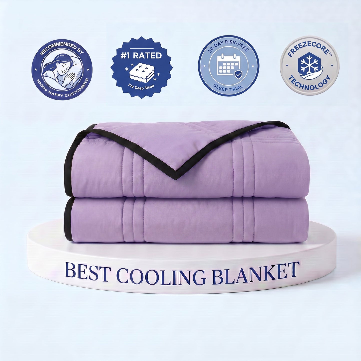 Cooling Blanket for Hot Sleepers | Ice-Infused Breathable Fabric | Machine Washable & Lightweight