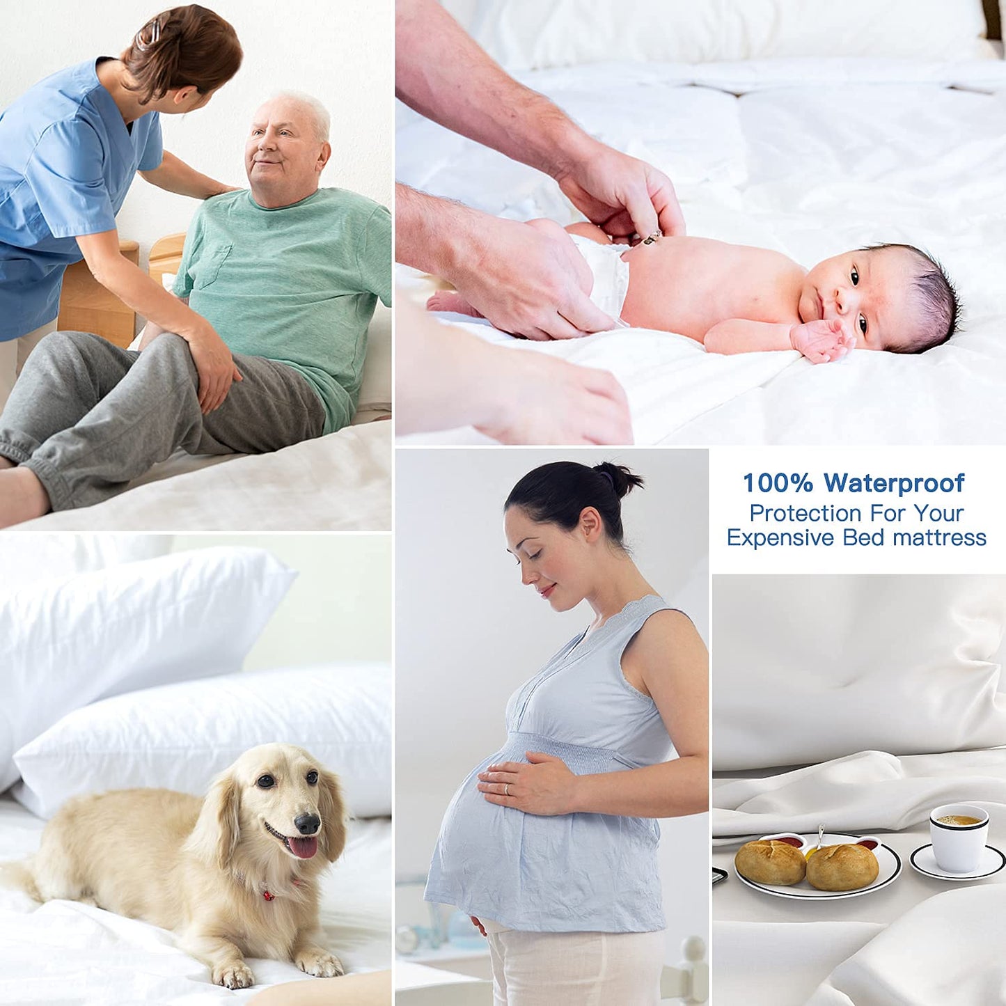 Cooling Mattress Protector | Advanced Cooling | Waterproof, Hypoallergenic | Fits up to 45cm