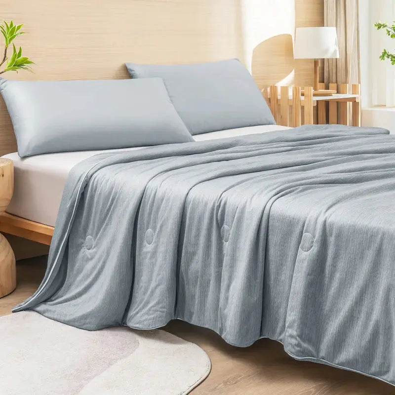 Cooling Summer Blanket | Double-Sided Cooling Fabric | Lightweight Breathable Polyester