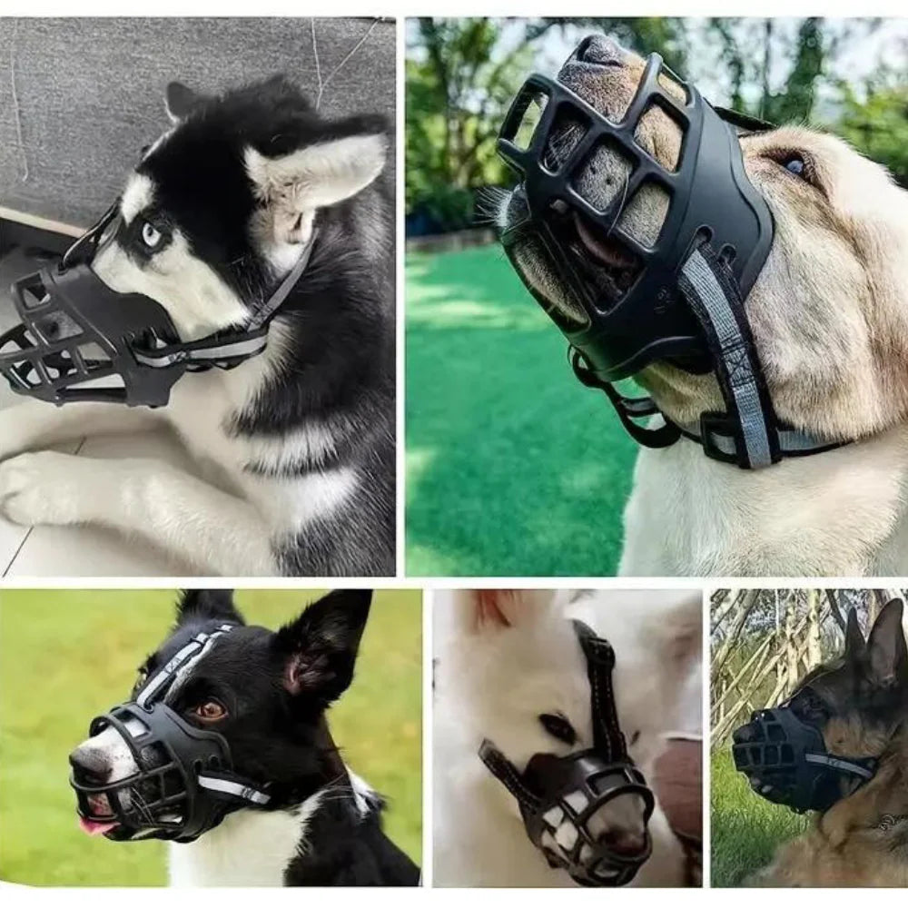 Dog Muzzle | Soft Breathable Polyester Mesh | Adjustable Straps | Comfortable Fit