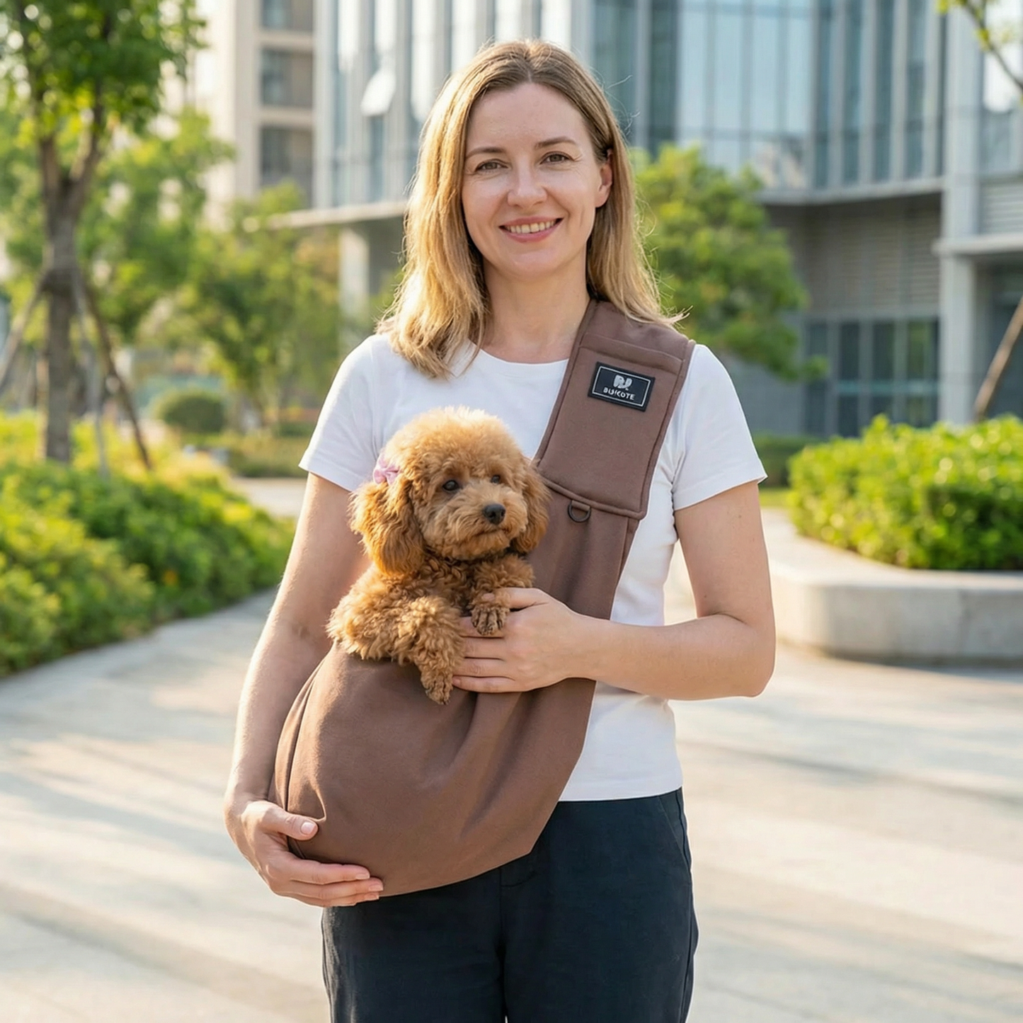 Dog Shoulder Carrier | Breathable Mesh & Water-Resistant | Safety Strap & Ergonomic Hands-Free
