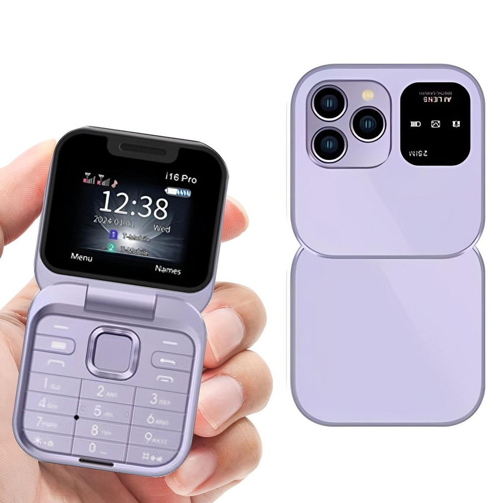 Foldable Flip Phone | Dual SIM & TF Card Support | 1.77 in HD Screen