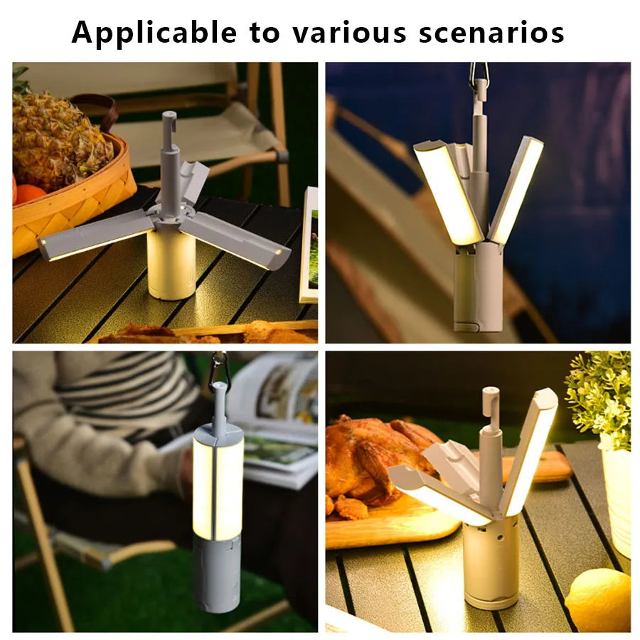 Folding Camping Lantern | Rechargeable LED with 3 Light Modes | Fast Type-C Charging