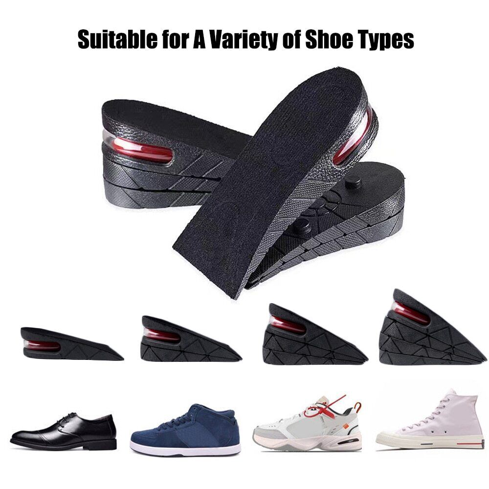 Height Increase Insoles | Adjustable Invisible Heel Lift up to 3.5in | Breathable Foam Cushion
