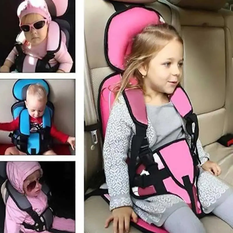 Kids Car Cushion Seat | 5-Point Harness & Ergonomic Support | Cotton Cover, Breathable Mesh