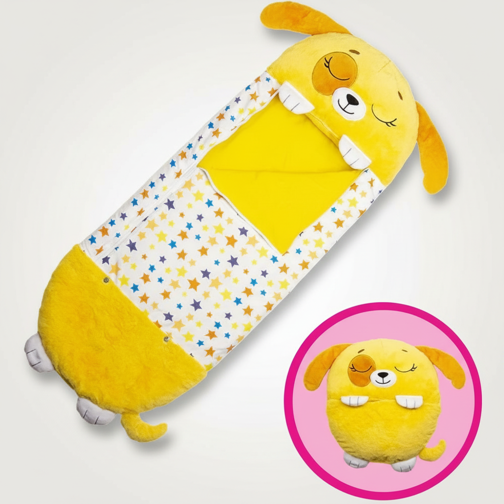 Kids Sleeping Bag | Foldable 2-in-1 Animal Shape | Lightweight & Easy to Fold | Travel & Sleepovers