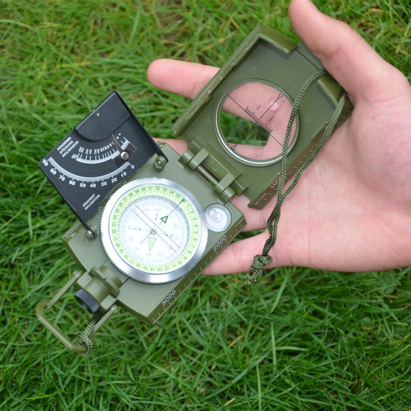 Navigation Compass | Sighting Lens & Clinometer | Luminous Dial | Waterproof Aluminum Case