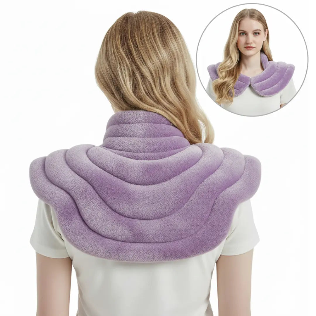 Neck Heating Pad | Microwavable & Freezer-Ready | Flaxseed Fill & Minky Cover | Tension Relief