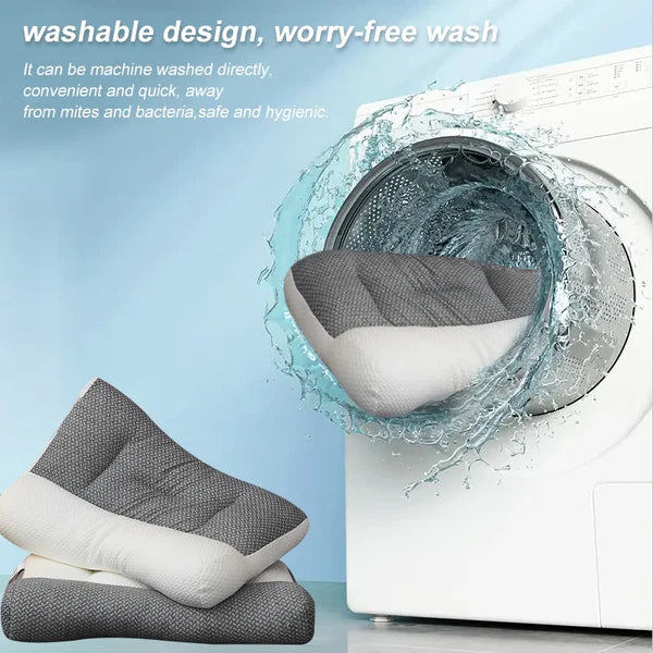 Orthopedic Neck Pillow for Side & Back Sleepers | Ergonomic Contour | Washable Polyester & Soy Fill