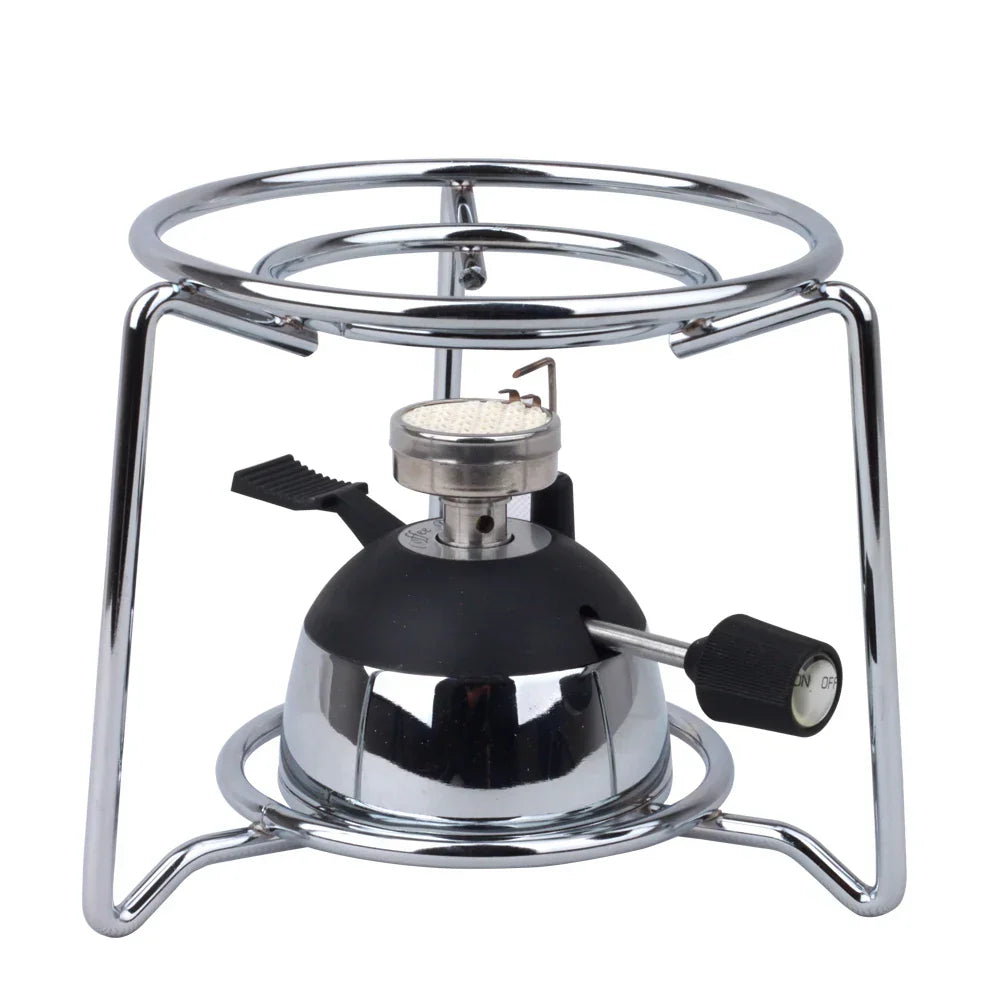 Portable Camping Stove | Energy-Efficient Burner | Stainless Steel Compact Design | Outdoor Cooking