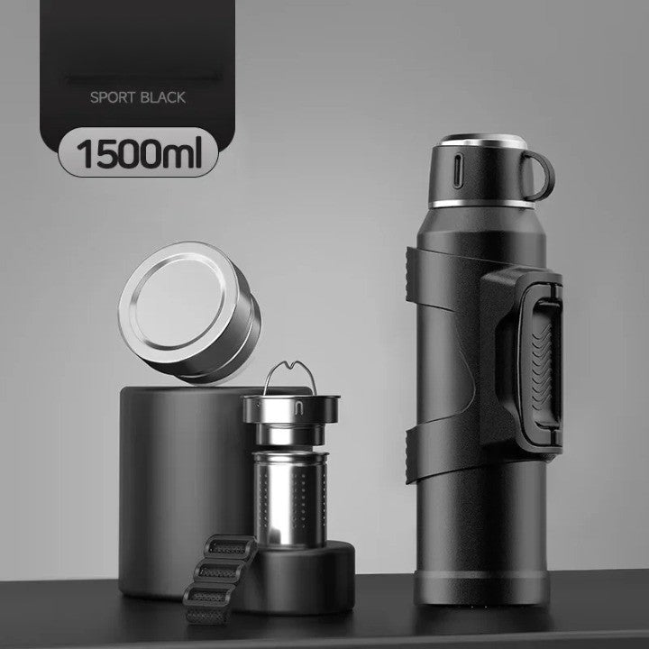 Travel Hiking Thermos | Stainless Steel Insulated | Leakproof Lid | Keeps Drinks Hot & Cold