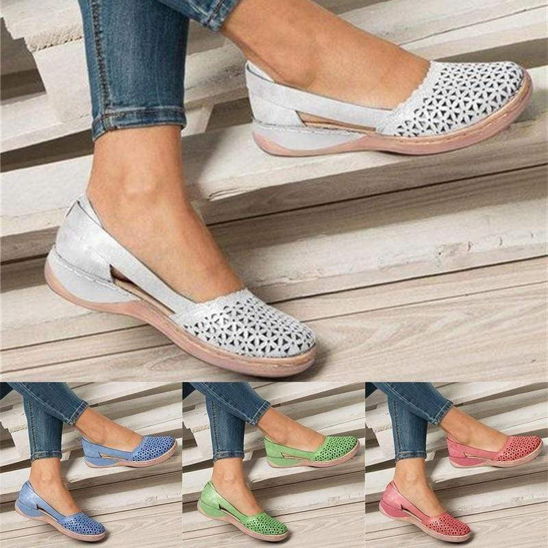 Women’s Bunion-Friendly Flats | Moccasin-Style Wide Toe Box & Flexible Insole | Non-Slip Sole