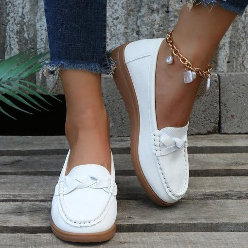 Women's Loafers | Soft Leather Slip-On | Orthopedic Arch Support & Wide Toe Box