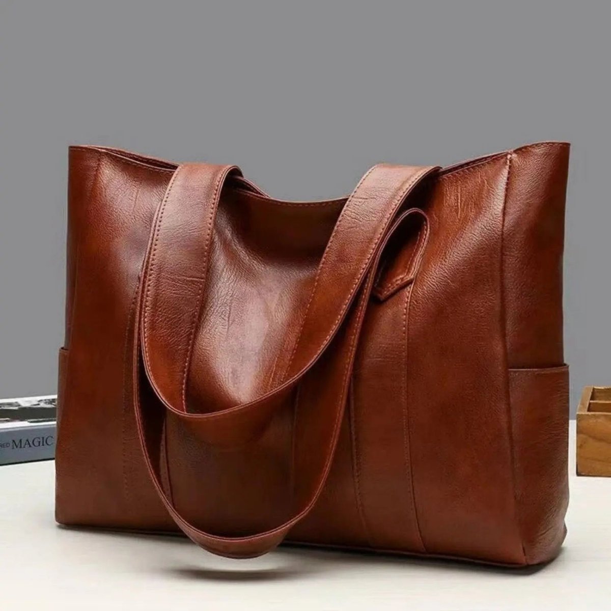 Women's Shoulder Bag | Retro-Inspired Smooth Finish | Genuine Leather & Adjustable Strap