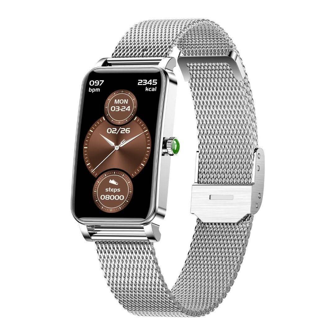 Women’s Smartwatch | Heart Rate & Sleep Monitoring | Stainless Steel Band | Everyday Wear