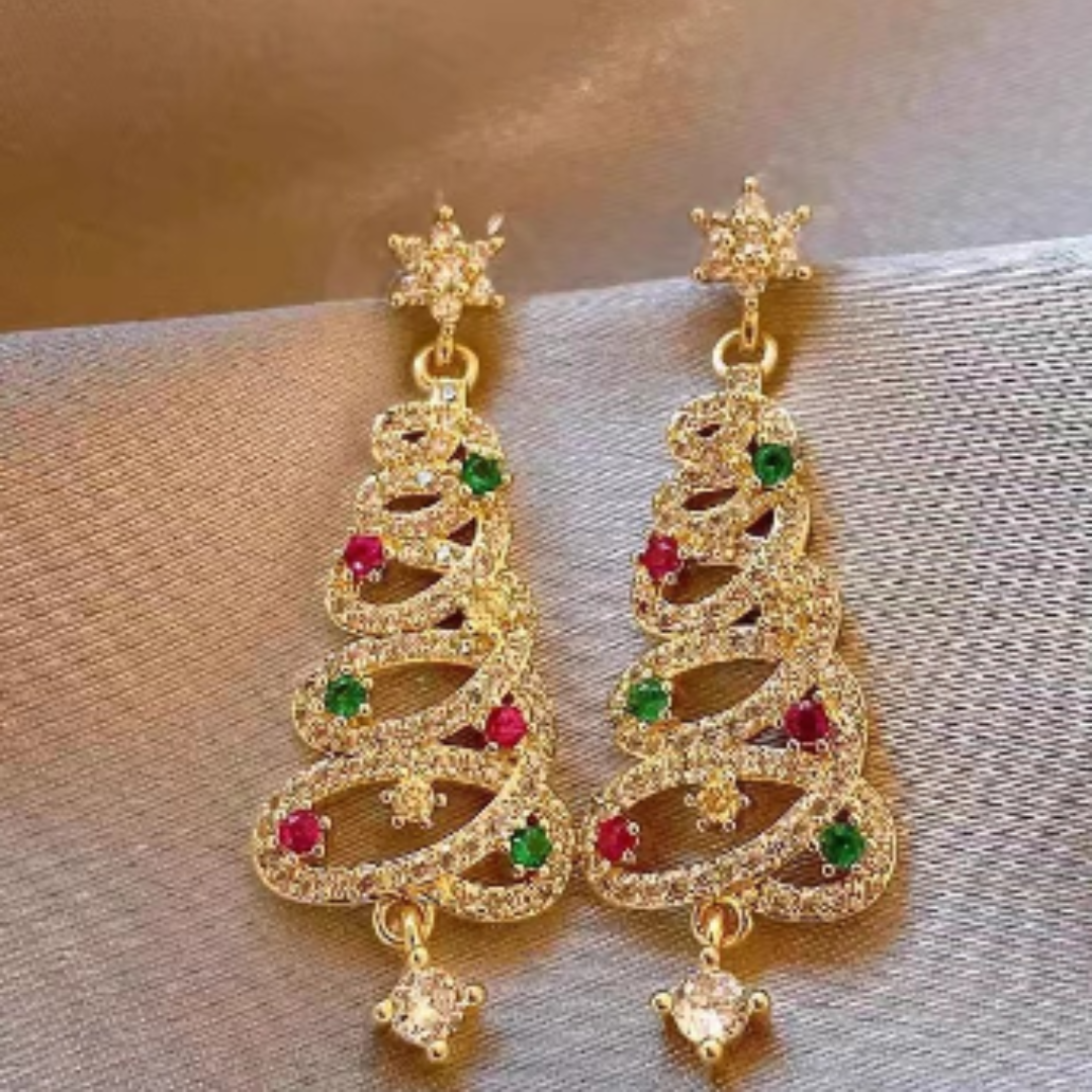 RadiantLux™ Christmas Earrings — Illuminate Every Celebration with Effortless, All-Day Sparkle