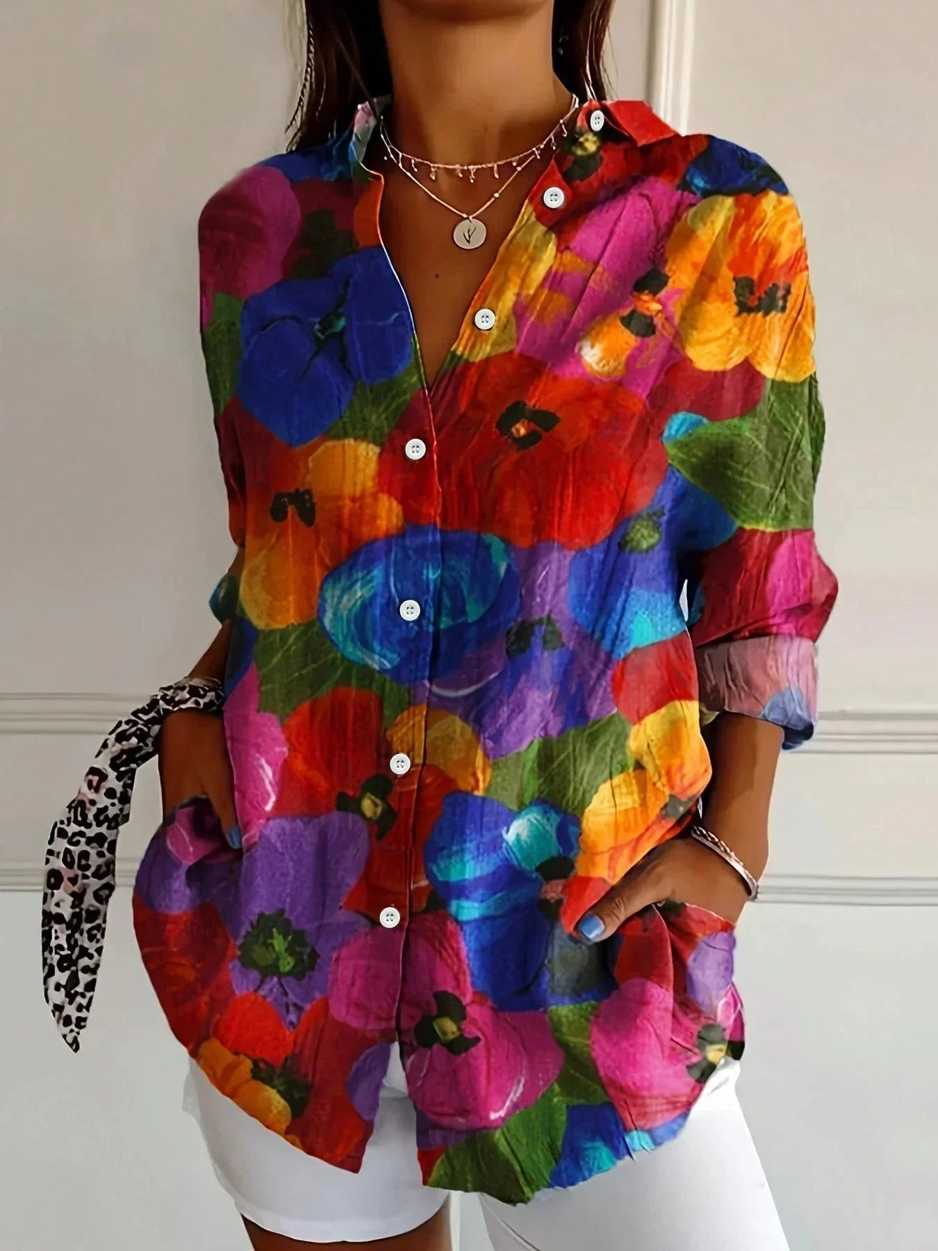 LumiraFlow™ Blouse — Unleash Bold Confidence with Every Wear and Never-Fade Comfort