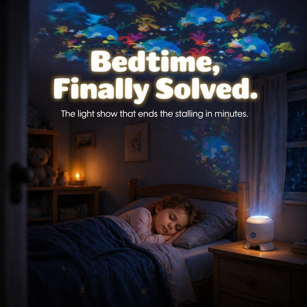 AquaLume™ — Soothe Restless Sleep with a Living Underwater Light Display