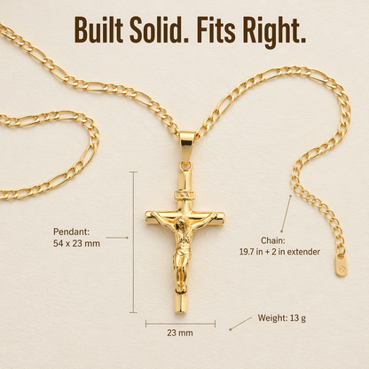 SolaraFaith™ — Sport a Crucifix That Won't Fade, Break, or Stain Your Skin Green