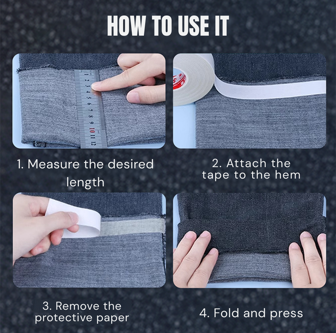 FlexiSeal™ Iron-On Hem Tape — Instantly Perfect Hems That Move With You