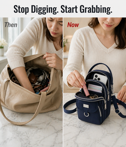 SwiftNest™ Mini Crossbody — Effortless Access and Style that Frees Your Hands and Mind