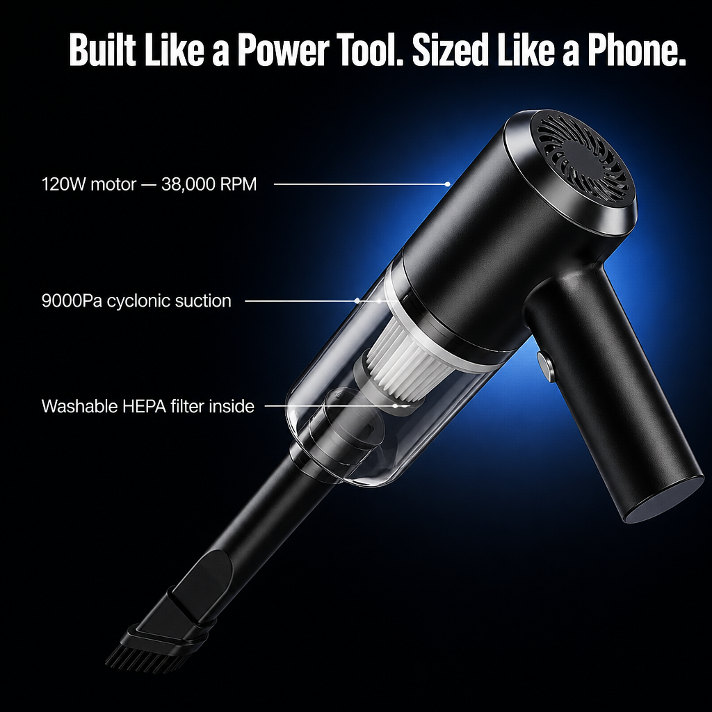 SwiftSweep™ — Drag Away Crumbs, Hair & Dust From Corners Big Vacuums Overlook