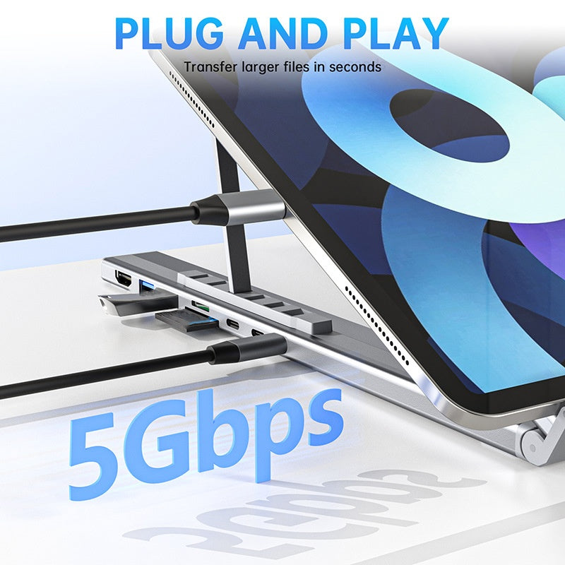 VoltEdge™ Hub Stand — Command Your Desk with Power, Clarity, and Pain-Free Focus