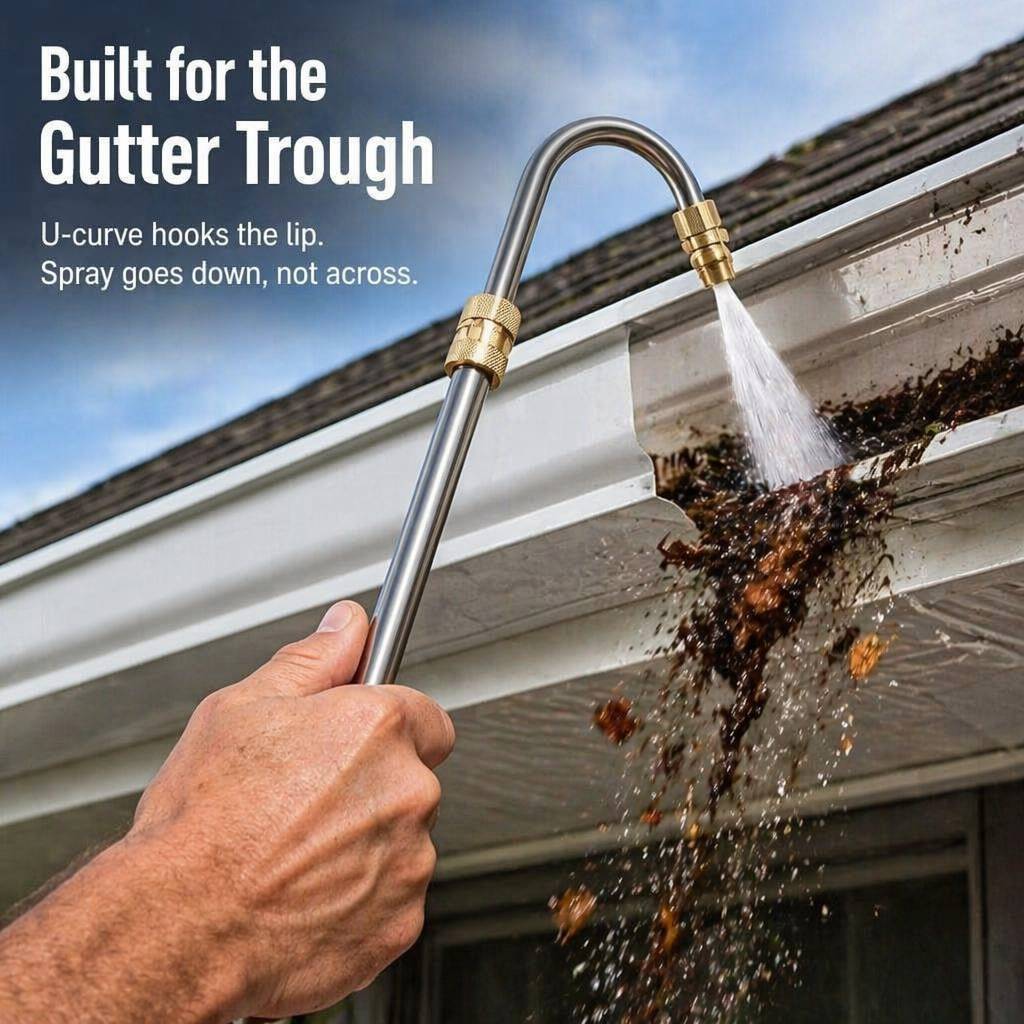 SkySweep™ — Eliminate Gutters, Siding & Upstairs Dirt Without Using a Ladder