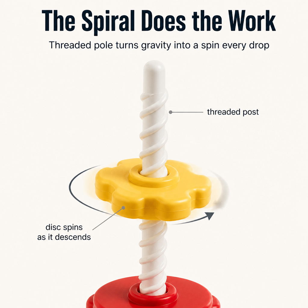 RadiantSpin™ Tower — Drop, Spin & Stack: The Screen-Free Plaything Toddlers Crave