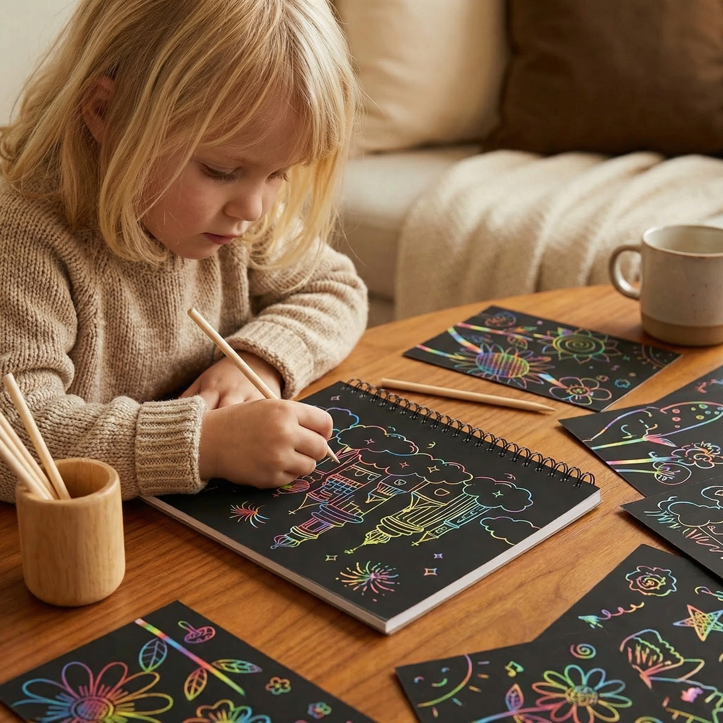 SpectraSwipe™ — Ignite Your Creativity and Melt Stress with Every Mess-Free Scratch