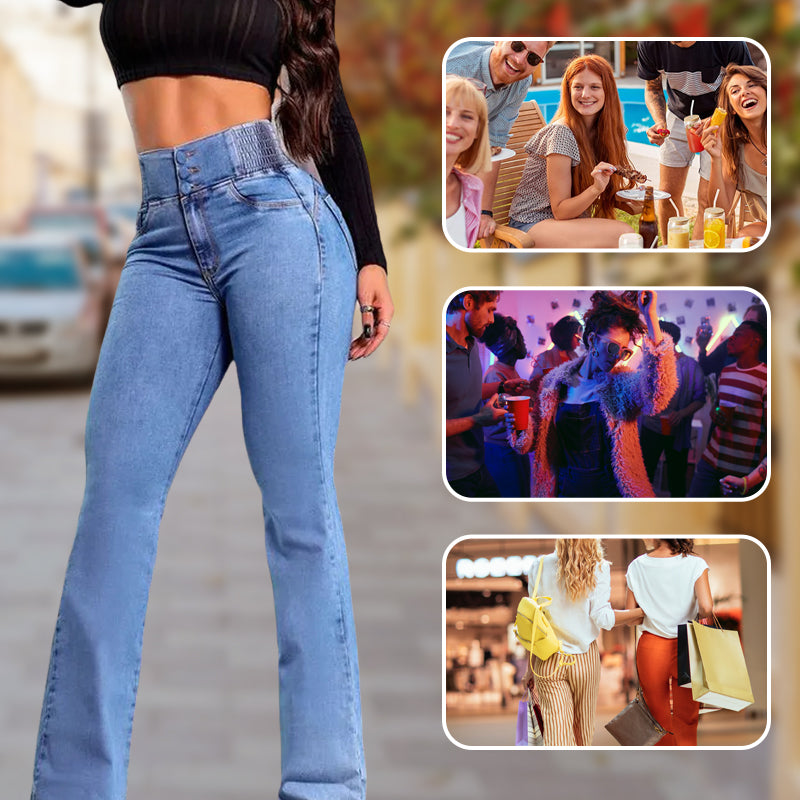 CurveCraft™ High Waist Flare Jeans — Sculpt Your Waist, Lengthen Your Legs, Wear Confidence All Day