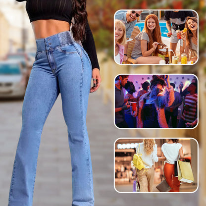 CurveCraft™ High Waist Flare Jeans — Sculpt Your Waist, Lengthen Your Legs, Wear Confidence All Day