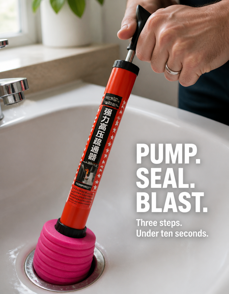PipePulse™ — Blast Away Clogs Instantly and Take Back Your Home Peace