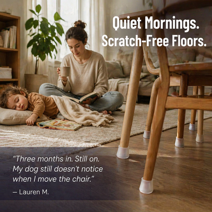 SilencioGuard™ — Glide Chairs Silently and Shield Your Floors from Every Scratch