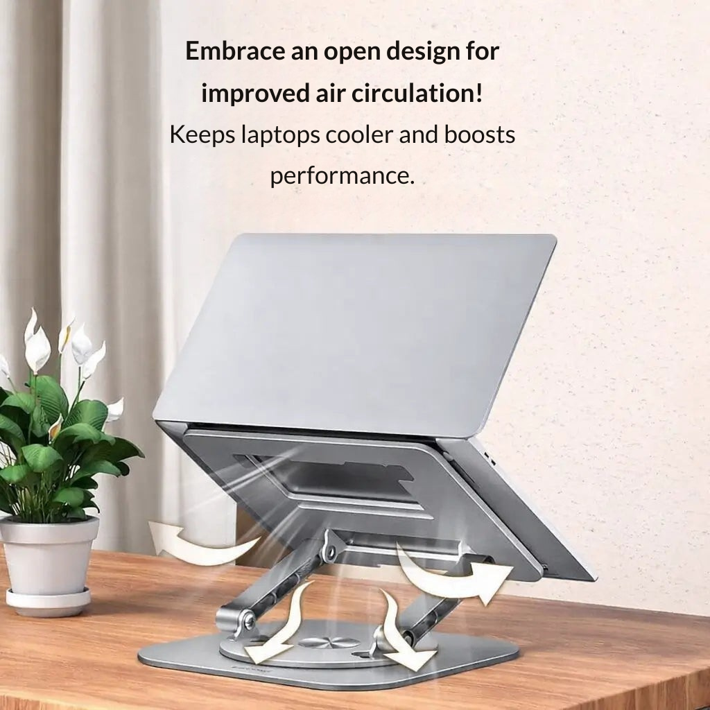 FlowLift™ Stand — End Neck Pain and Boost Focus with Effortless 360° Comfort