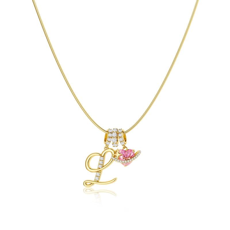 AuraNest™ 3-Layer Initial Necklace — Wear Your Story in Radiant Gold and Effortless Elegance