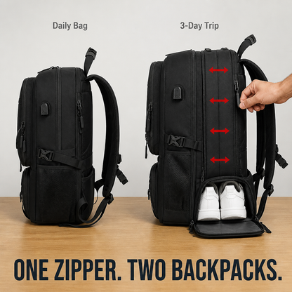 VeriTrek™ Expandable Backpack — Travel Light, Expand Space, Conquer Every Trip with Confidence