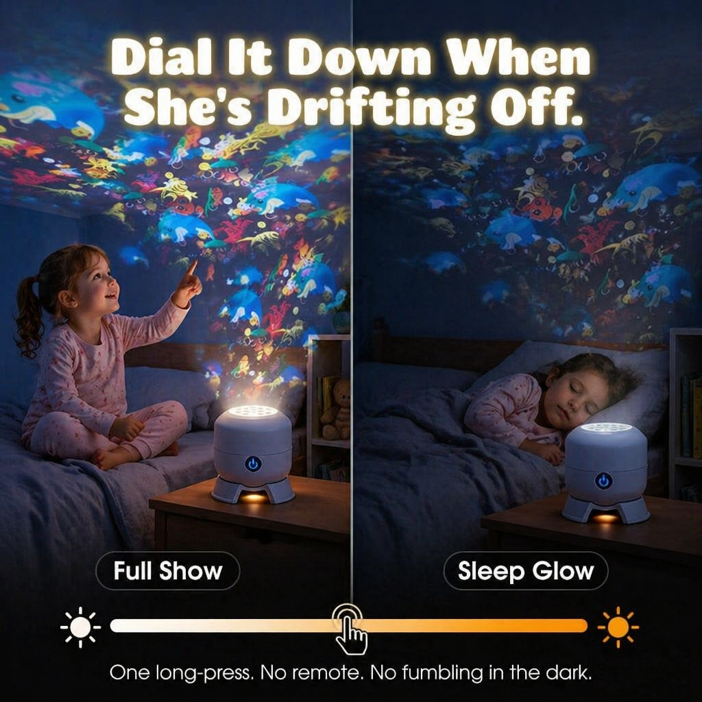AquaLume™ — Soothe Restless Sleep with a Living Underwater Light Display
