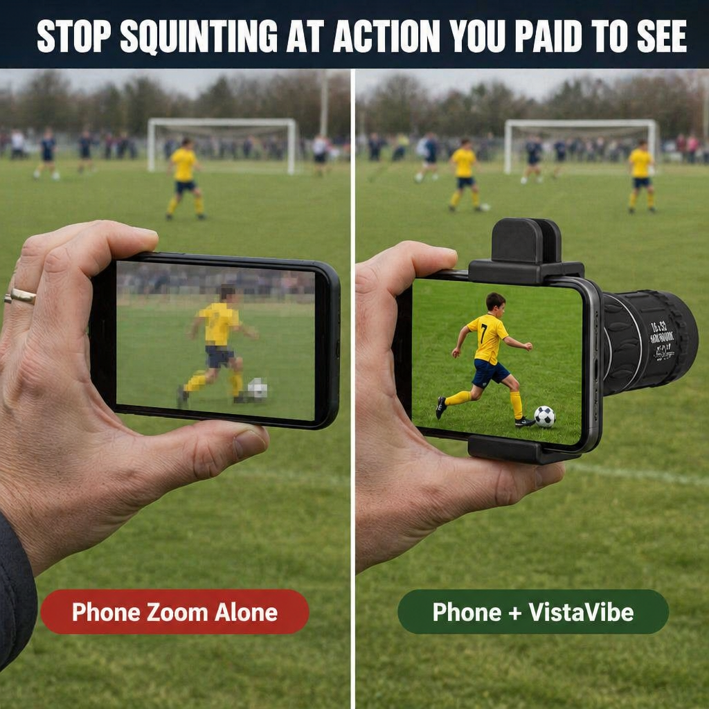 VistaVibe™ — View Sports, Wildlife, and Concerts 16x Closer Right From Your Pocket