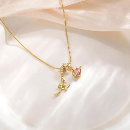 AuraNest™ 3-Layer Initial Necklace — Wear Your Story in Radiant Gold and Effortless Elegance