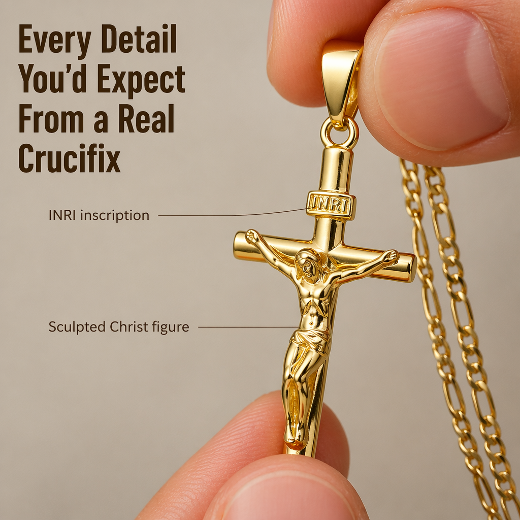 SolaraFaith™ — Sport a Crucifix That Won't Fade, Break, or Stain Your Skin Green
