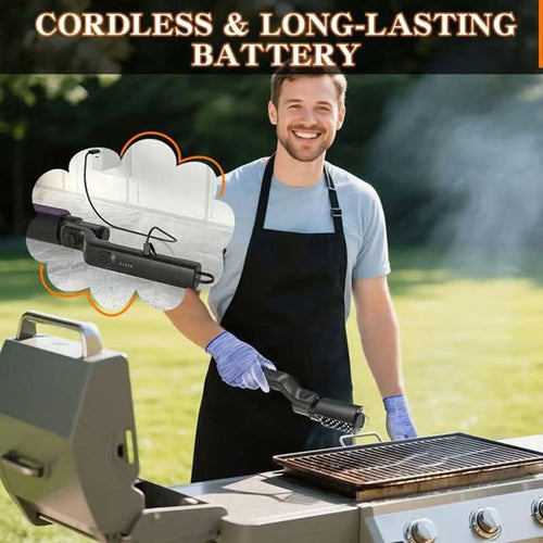 EmberSweep™ — Effortless Power That Frees Your Wrists and Revives Your Grill
