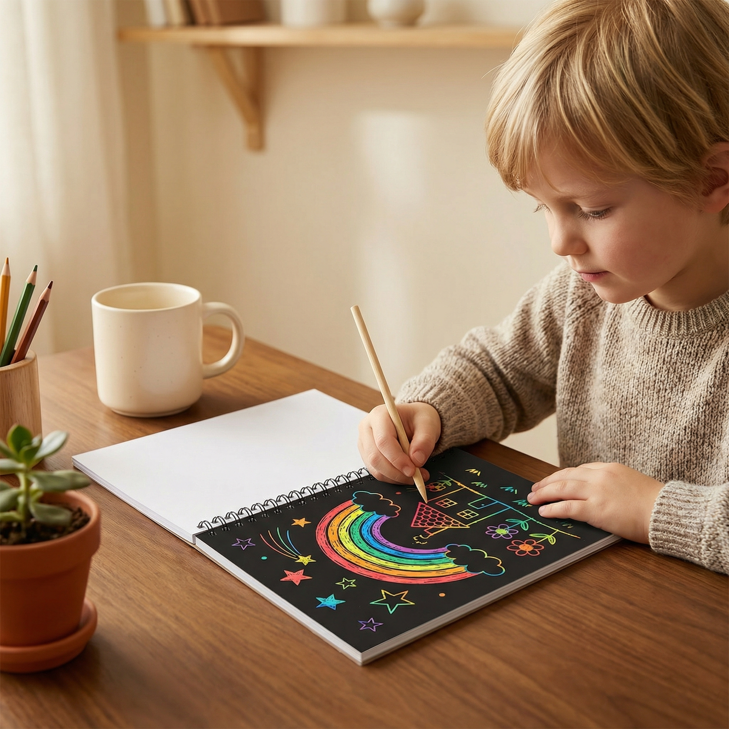 SpectraSwipe™ — Ignite Your Creativity and Melt Stress with Every Mess-Free Scratch