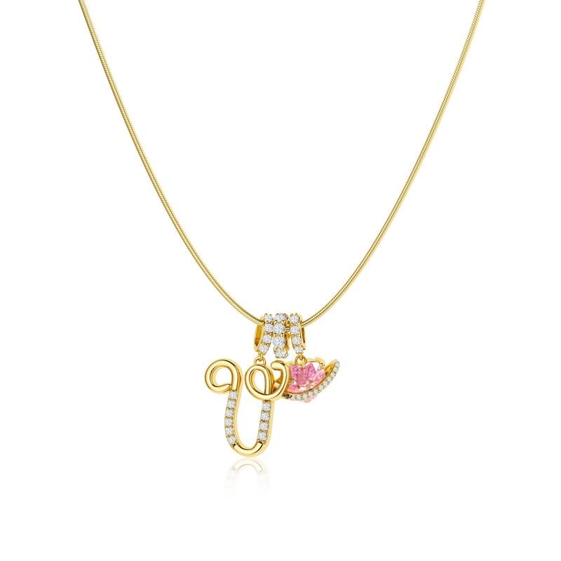 AuraNest™ 3-Layer Initial Necklace — Wear Your Story in Radiant Gold and Effortless Elegance