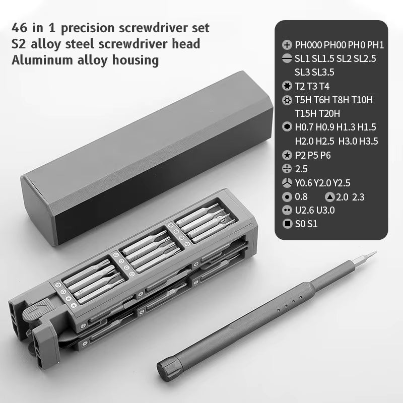 Precision Screwdriver Set 46 In 1 Magnetic S2 Steel