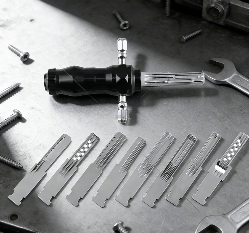 SteelEdge™ 9-Blade Tubular Pick Set — Command Every Lock with Lightning-Fast Precision and Unstoppable Control