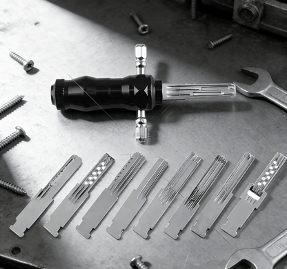 SteelEdge™ 9-Blade Tubular Pick Set — Command Every Lock with Lightning-Fast Precision and Unstoppable Control